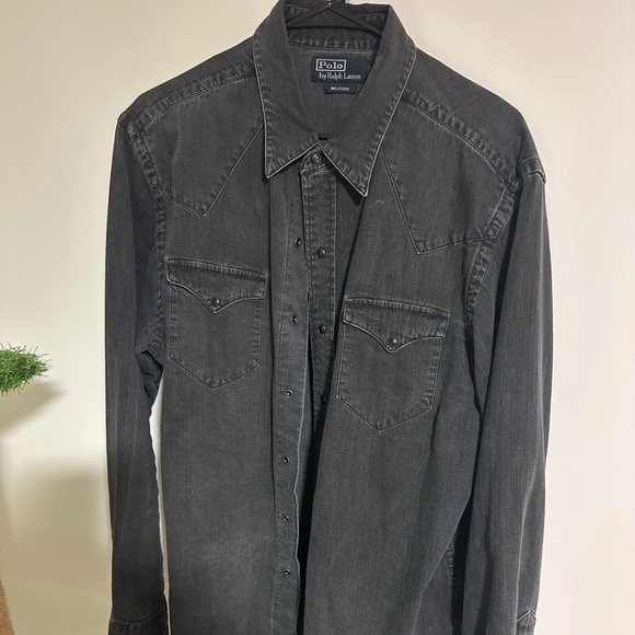 Ralph Lauren Black Denim Shirt - Picture 1 of 8